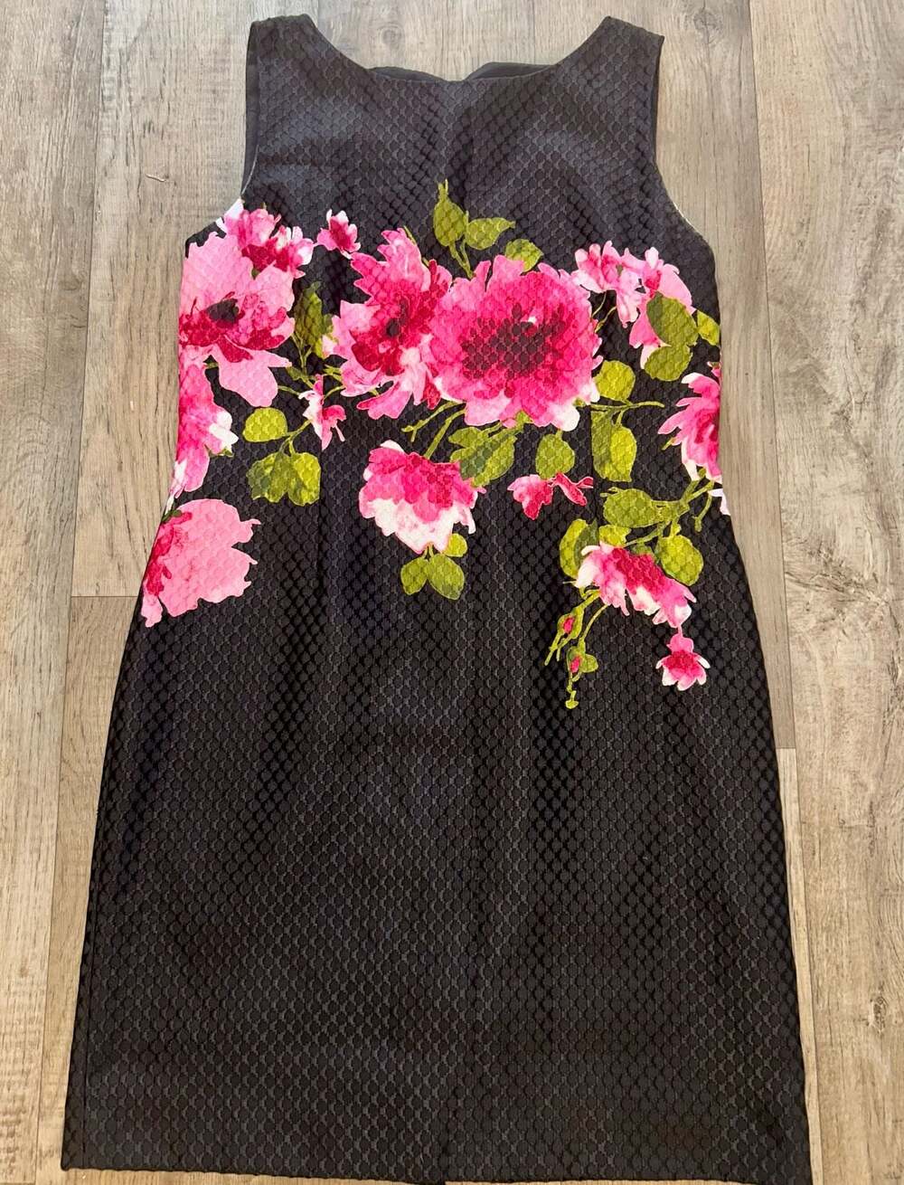 Tahari Arthur S. Levine Floral Sleeveless Sheath Dress with Kim Rogers Cardigan